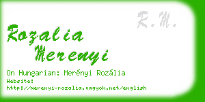 rozalia merenyi business card