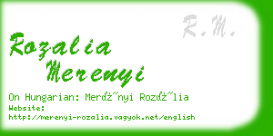 rozalia merenyi business card